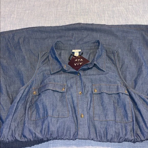 Ava & Viv Blue Denim Dress - Picture 7 of 7